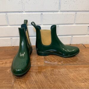 Ralph Lauren Green Chelsea Rain Boots Women’s Size 6 Waterproof